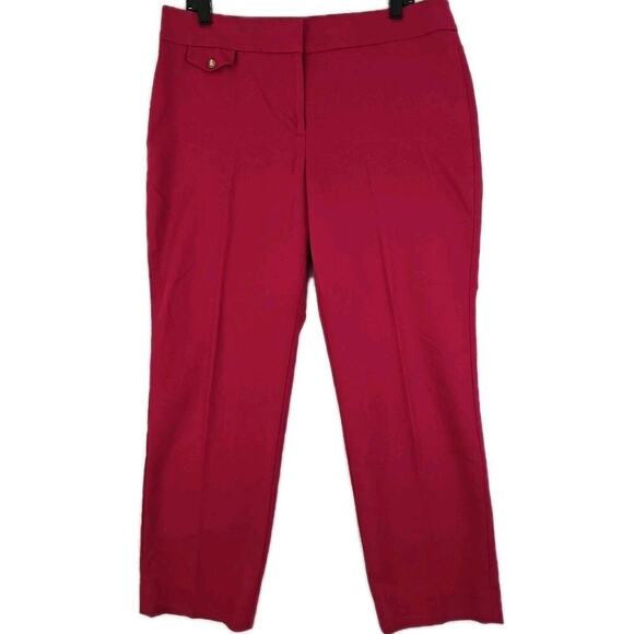 LOFT Pants - LOFT ~Woman Size 12~ Raspberry Pink Skinny Ankle Pants ~"JULIE"~ Cotton Blend.